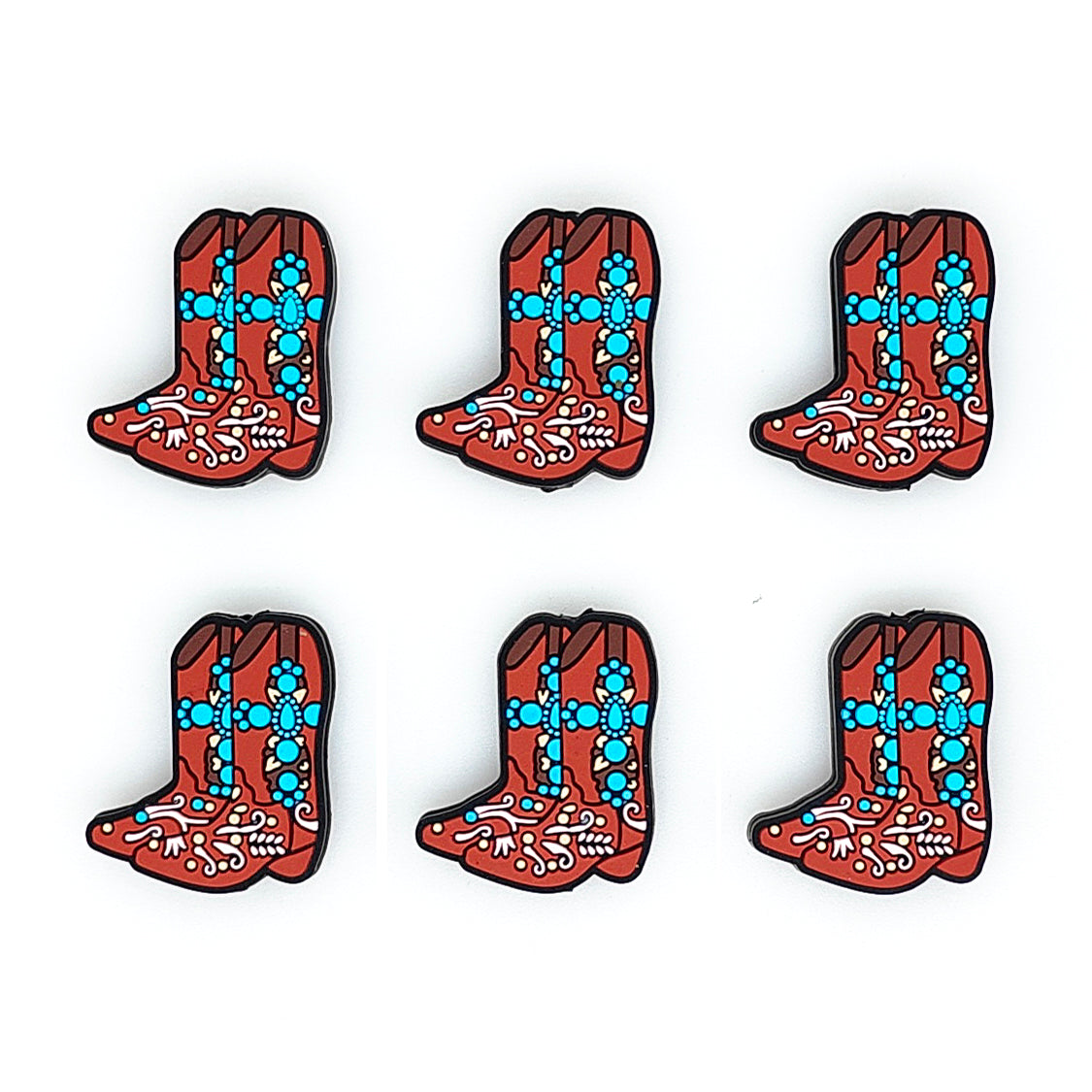 Cowboy Boot with Gemstone Cross Focal