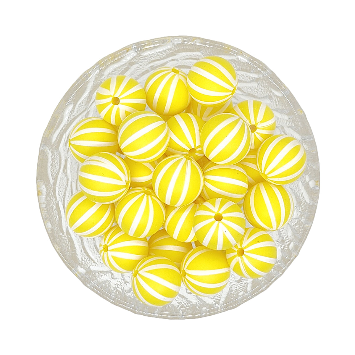 15mm Round Balloon Print Silicone Beads