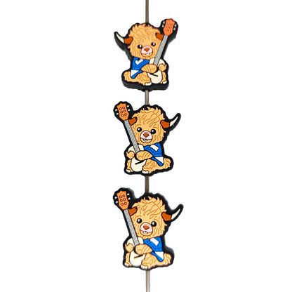 Guitar Highland Cow Country Focal