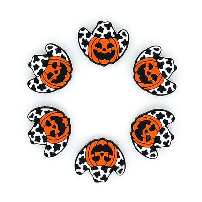 Halloween Cowboy Hat Pumpkin Focal Beads