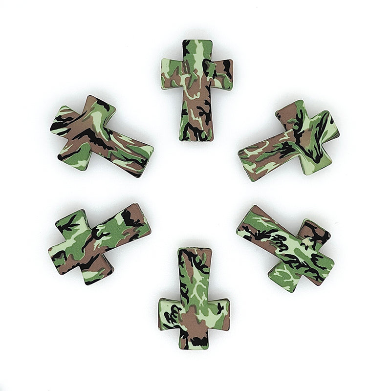 Print Cross Focal Beads