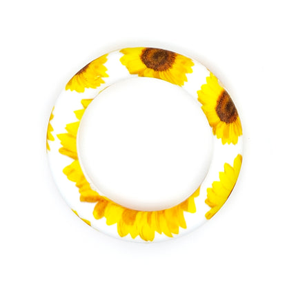 65mm Print Silicone Round Loop with 2 hole