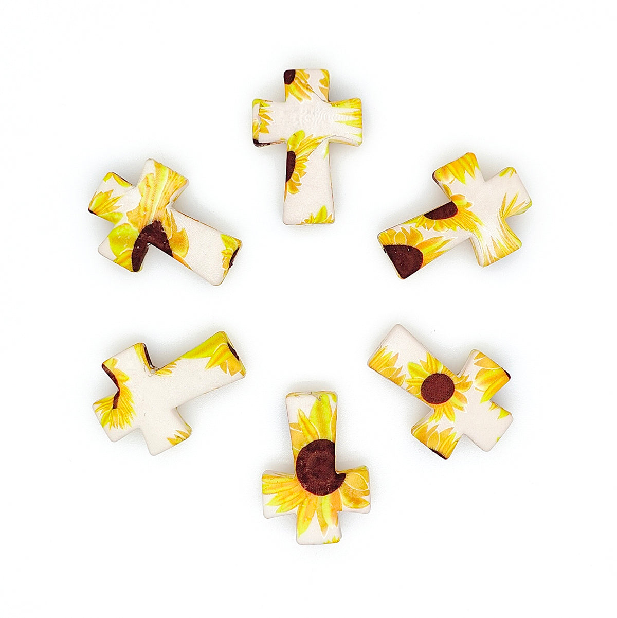 Print Cross Focal Beads