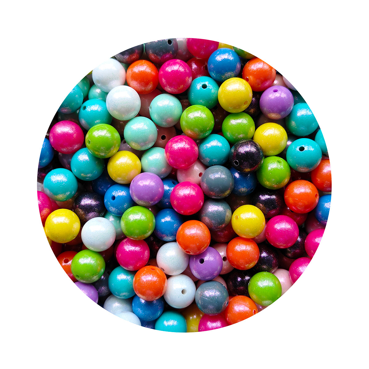 15mm Opal Round Solid Silicone Beads