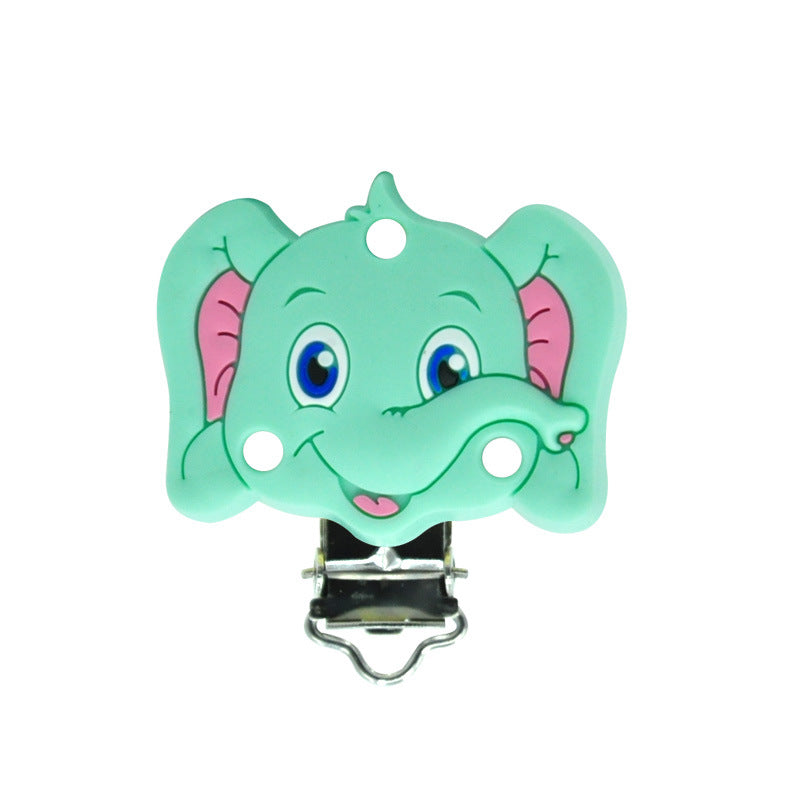 Elephant Silicone Pacifier Clips