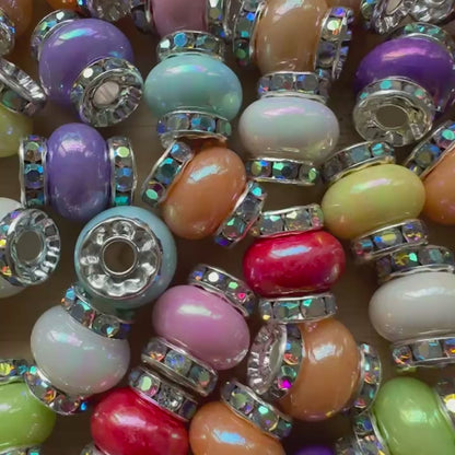 15*13mm Rhinestone Spacer Beads,Acrylic Spacer,Fancy Spacer