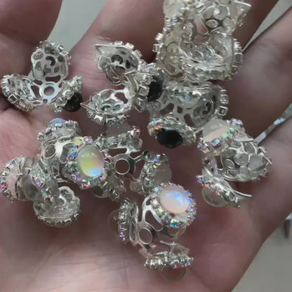 Sparkle Bead Cap With Crystal