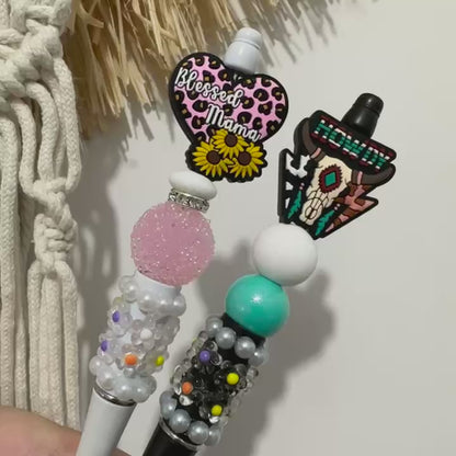 Fancy Pearl Floral Beadable Pen, Pen Bar Blanks for Beading