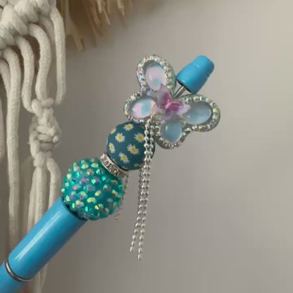 Sparkling Rhinestone Butterfly Beads, Tassels Beads
