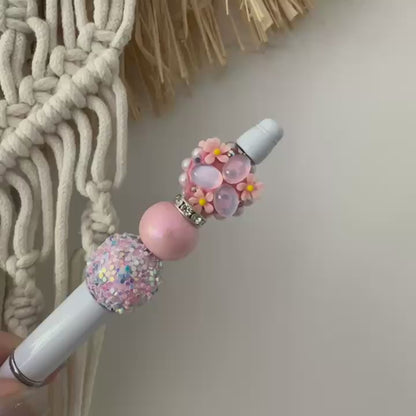 Gem Flower Pearls Polymer Clay Fancy Beads