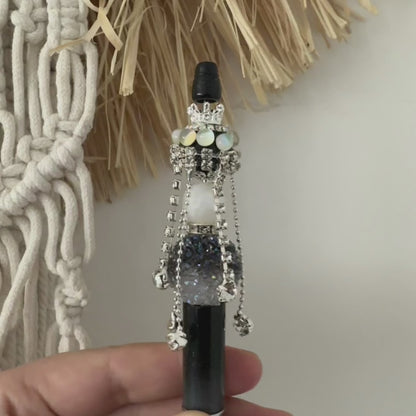 5Pcs Mix Bling Tassel Crown Rhinestone Beads, Dangly Beads