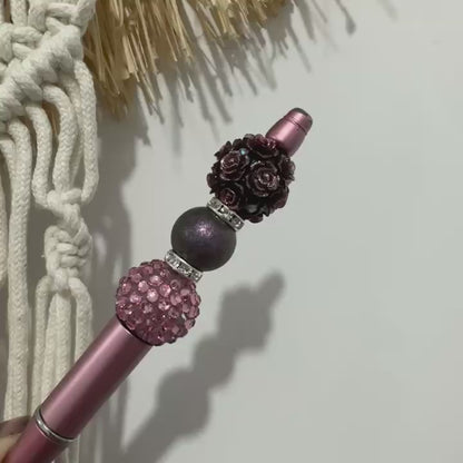20mm Glitter Rose Flower Ball Fancy Beads