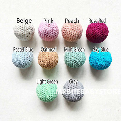 30mm Crochet Wood Beads
