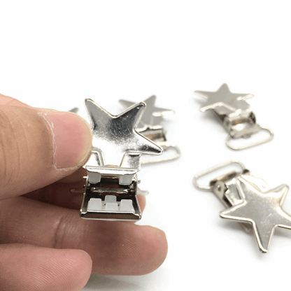 Metal Star Pacifier Clips