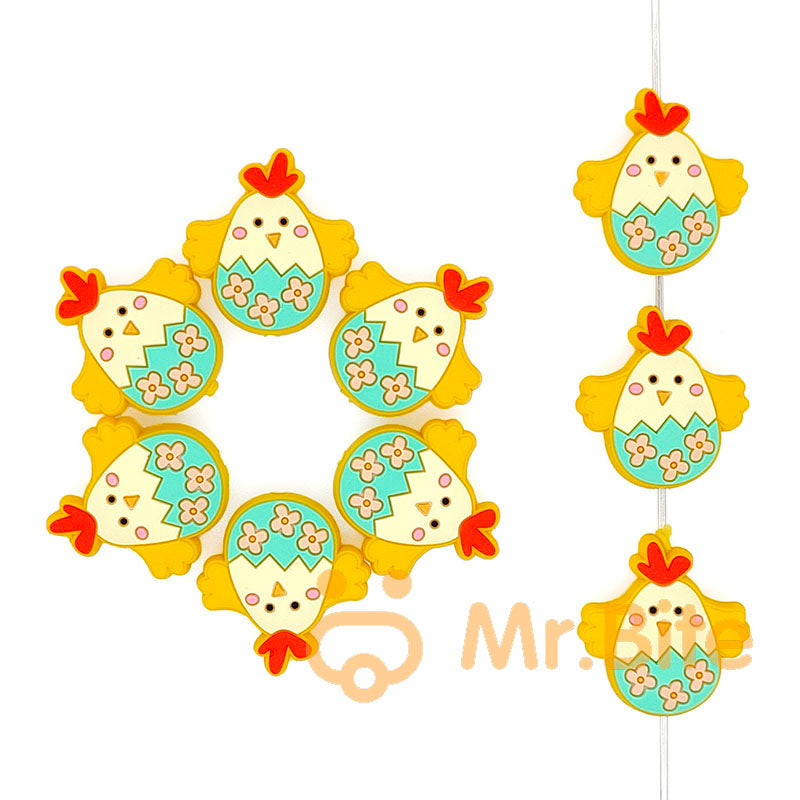 Easter Eggs Bunny Chicken Silicone Focal Beads
