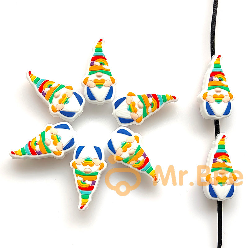 Rainbow LGBT Pride Gnome Silicone Focal