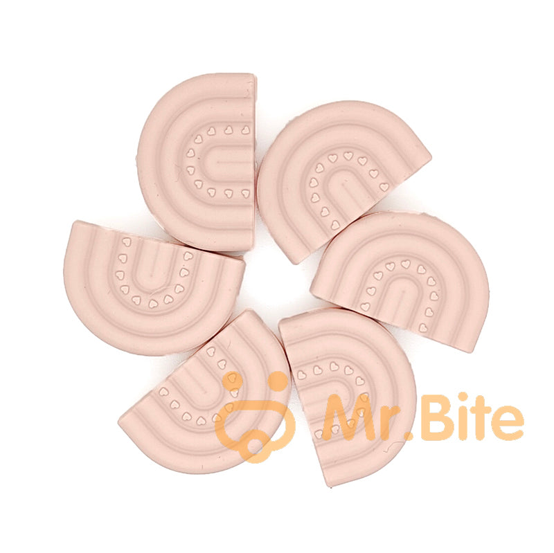New Rainbow Silicone Beads 20*30mm