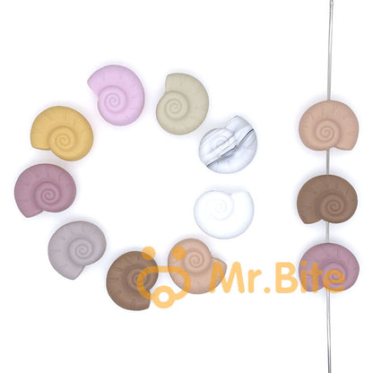 Snail Shell Silicone Beads 23*28mm