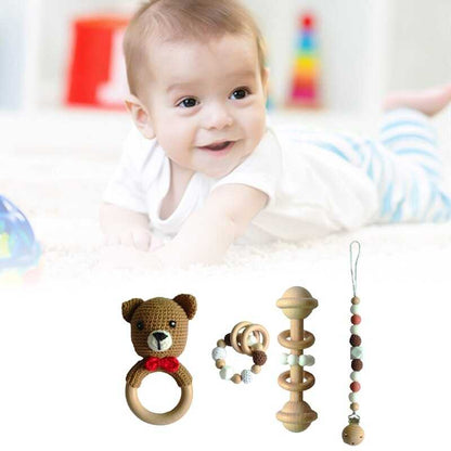 Crochet Bear Rattles Set