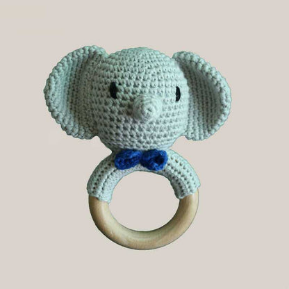 Crochet Elephant Toys Rattle Set