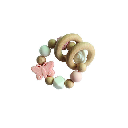 Elephant Star Teether Pram Garland Pacifier Clip Bracelet Set