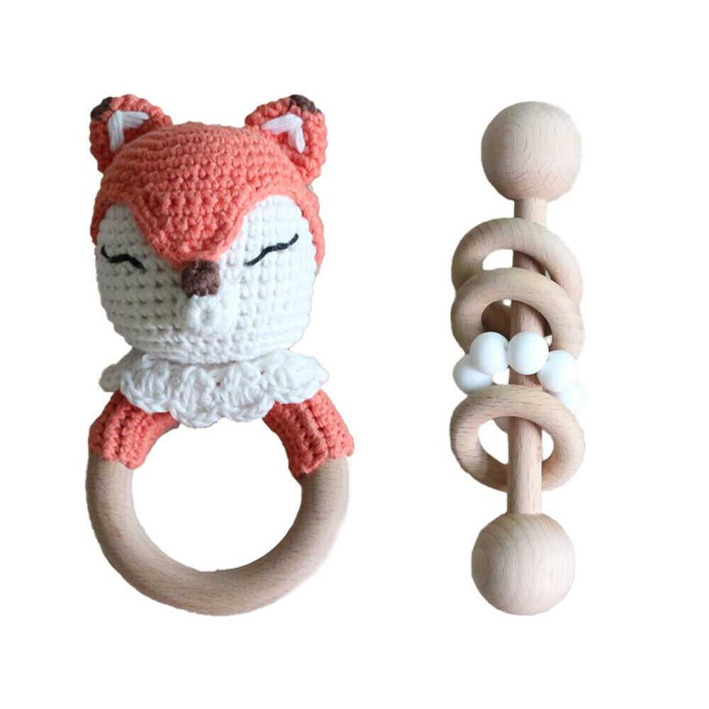 Fox Crochet Rattles Set