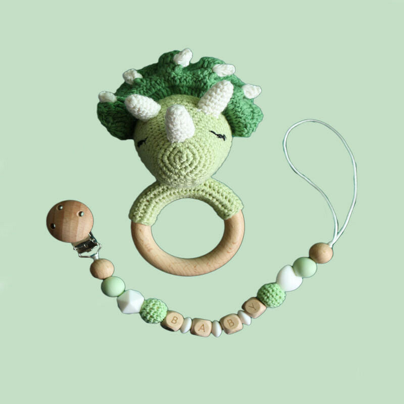 Dinosaur Crochet - Toy Rattle