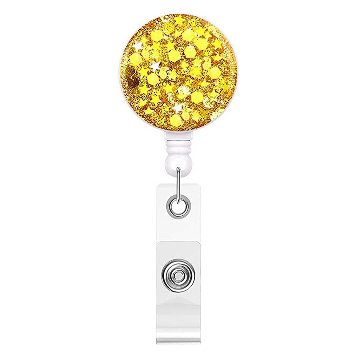 Glitter Retractable Badge Reel