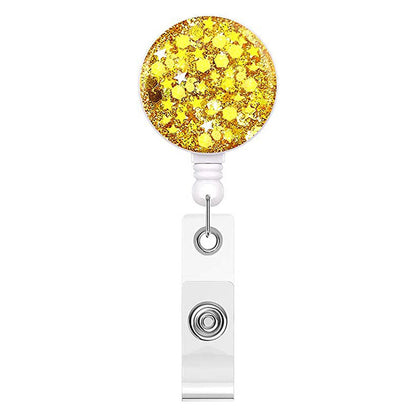 Glitter Retractable Badge Reel