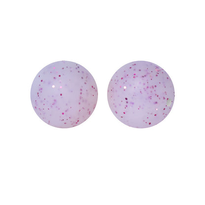 15mm Round Glitter Silicone Beads