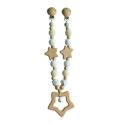 Star Teether Pram Garland Pacifier Clip Bracelet Set