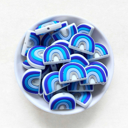 Rainbow Silicone Beads - 18*25mm