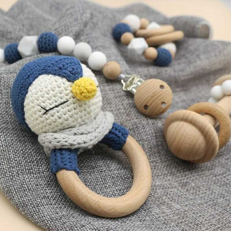 Crochet Penguin - Rattle Set