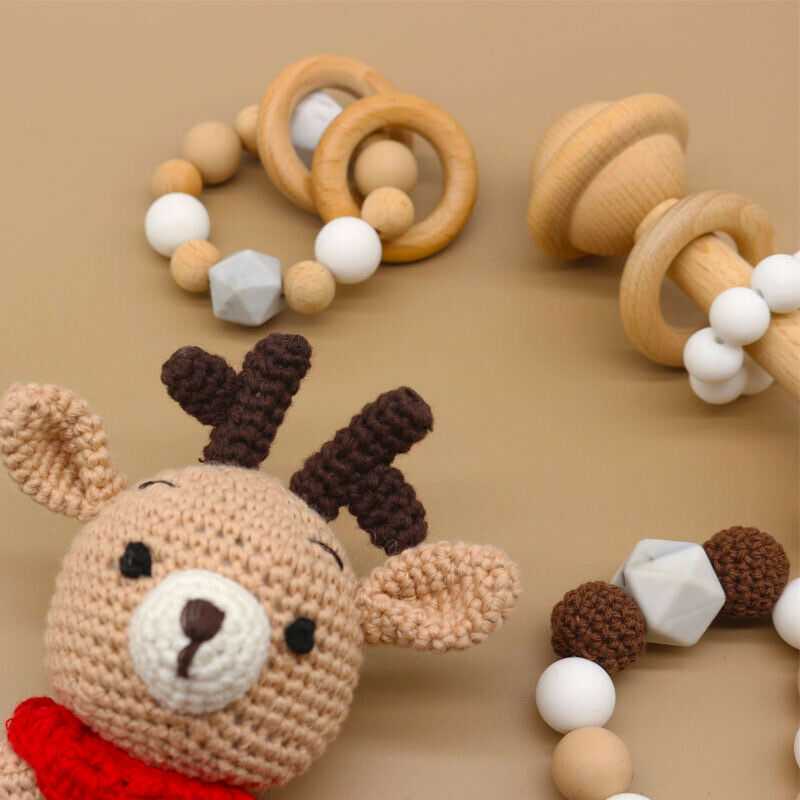 Crochet Elk - Rattles Set