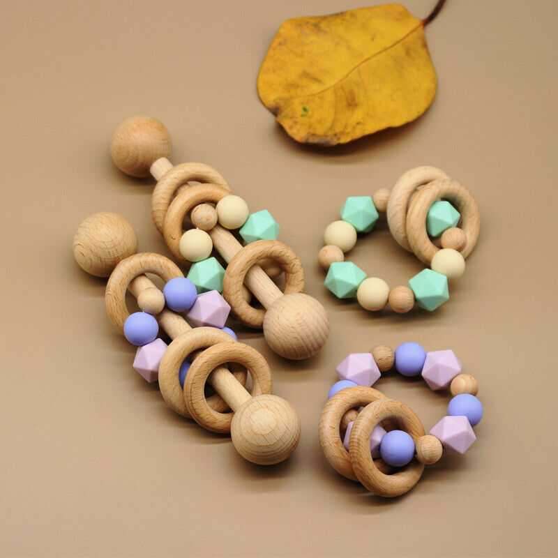 Dummy Pacifier Clip Baby Teething Bracelet Set