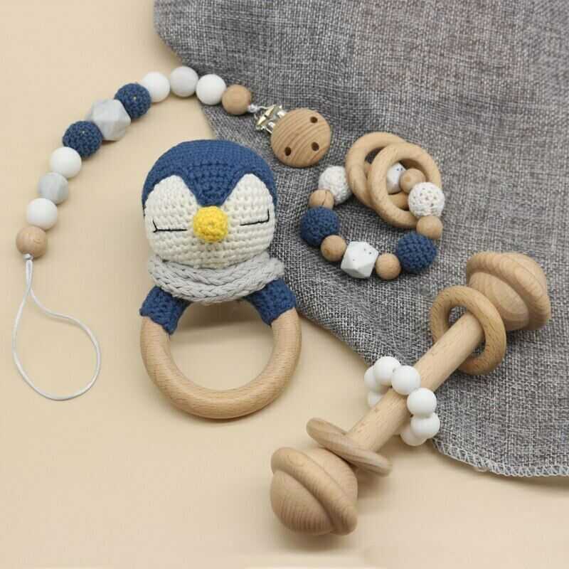 Crochet Penguin - Rattle Set