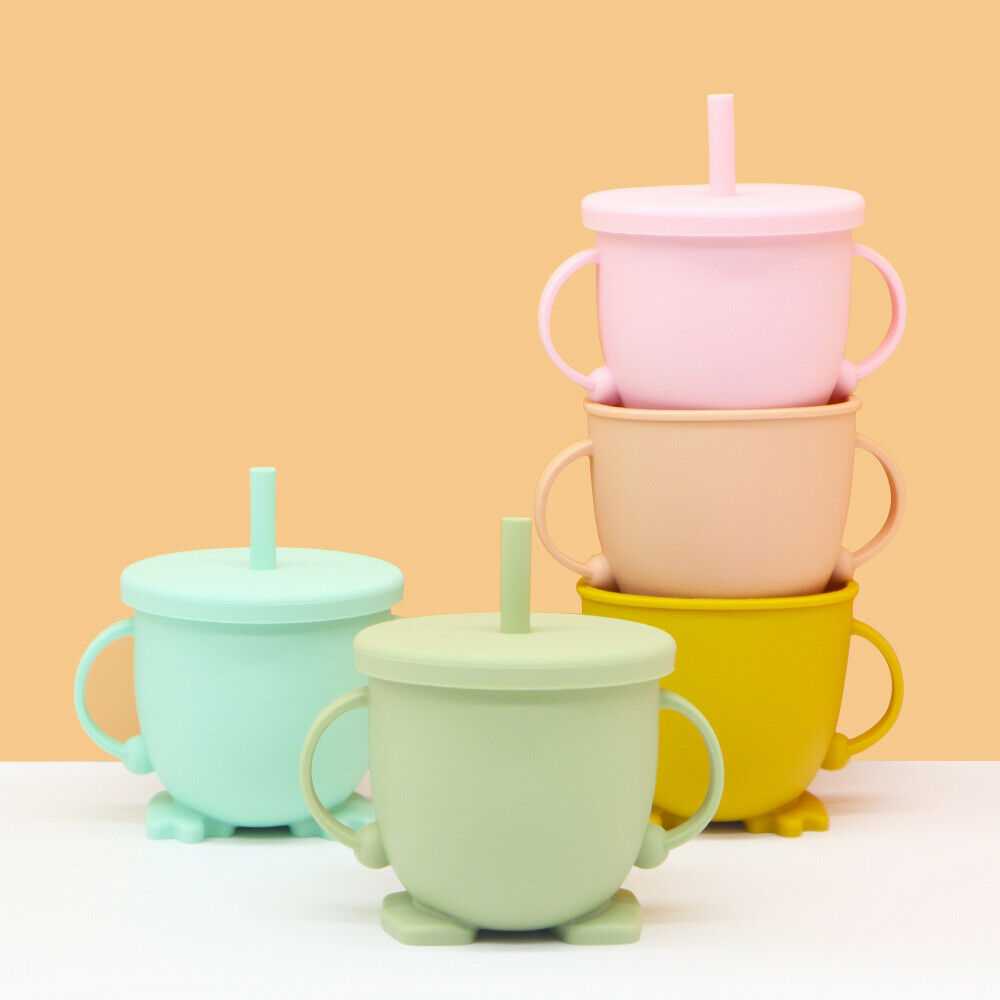 Baby Silicone Straw Cup