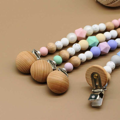 Dummy Pacifier Clip Baby Teething Bracelet Set