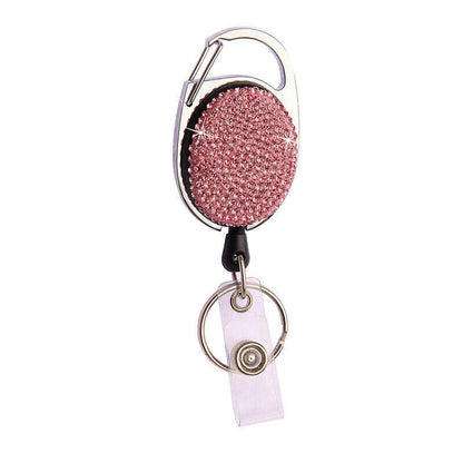 Crystal Retractable Swipe ID Badge Reel Clip