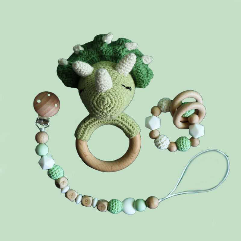 Dinosaur Crochet - Toy Rattle