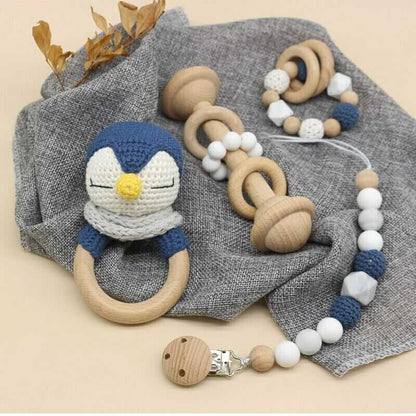 Crochet Penguin - Rattle Set