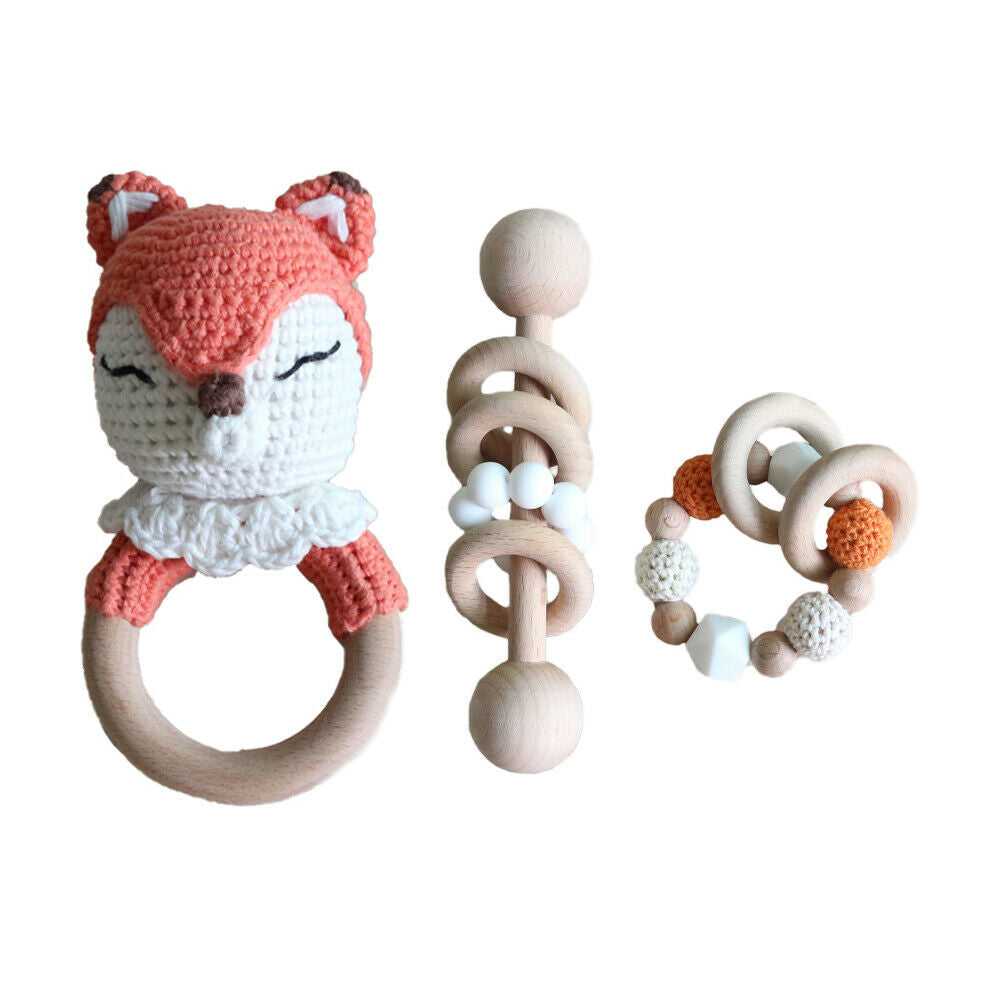 Fox Crochet Rattles Set