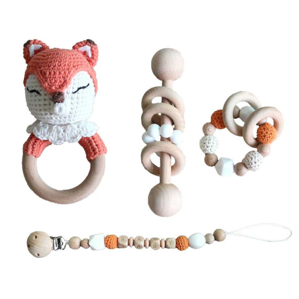 Fox Crochet Rattles Set