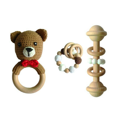 Crochet Bear Rattles Set