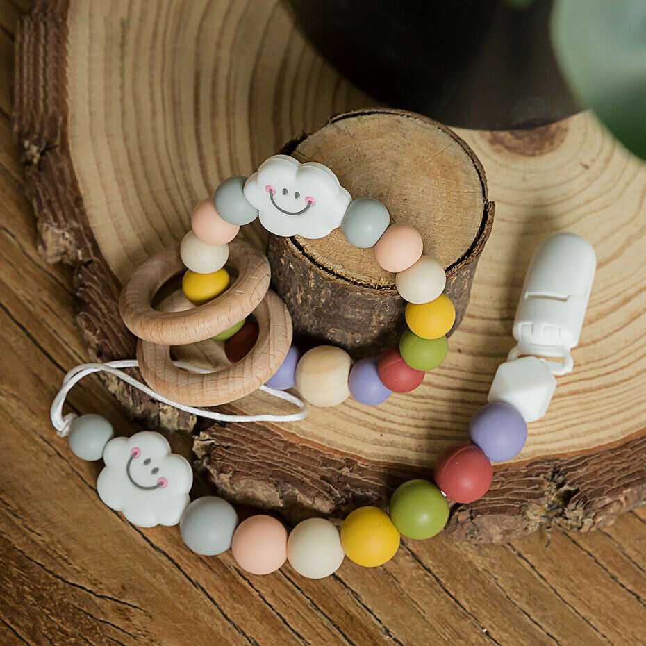 Baby Teething Pacifier Clip & Bracelet Toy