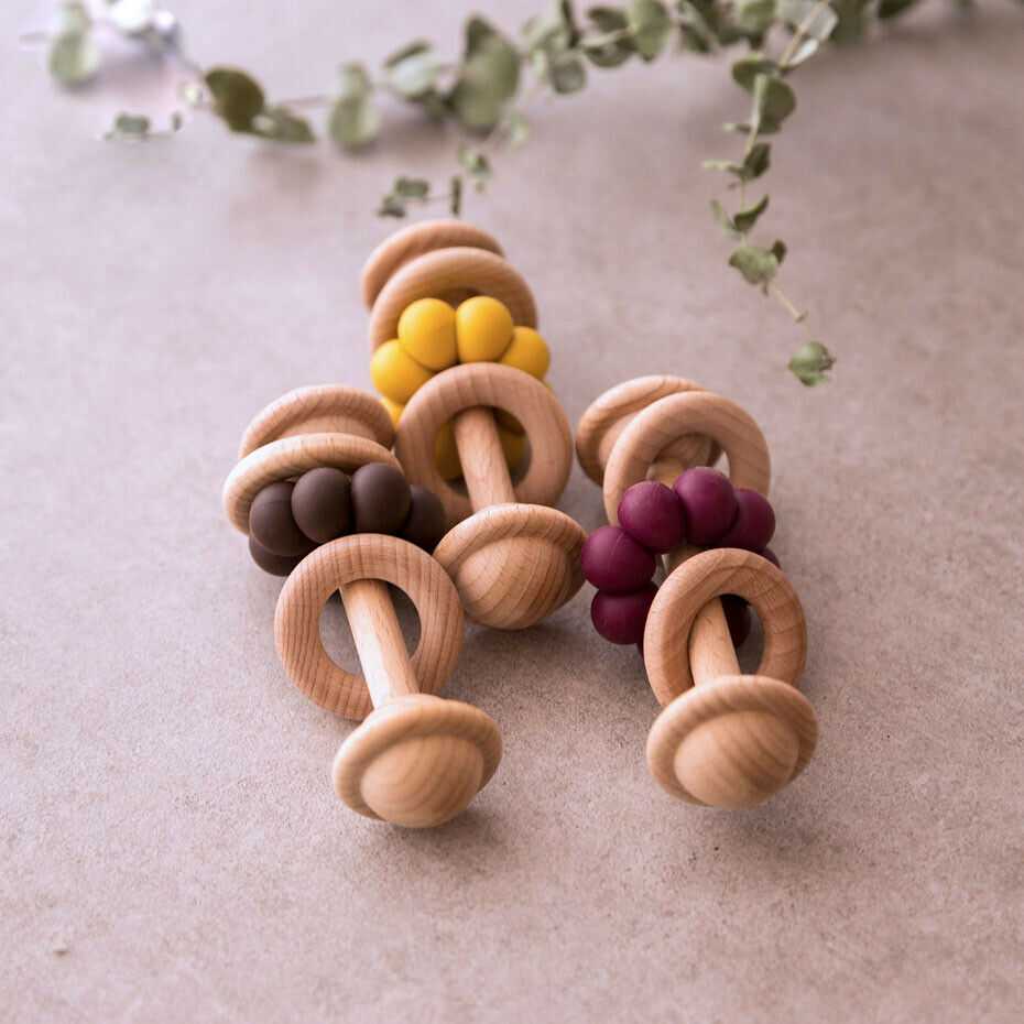 Baby Sensory  Beech Wooden Rattles
