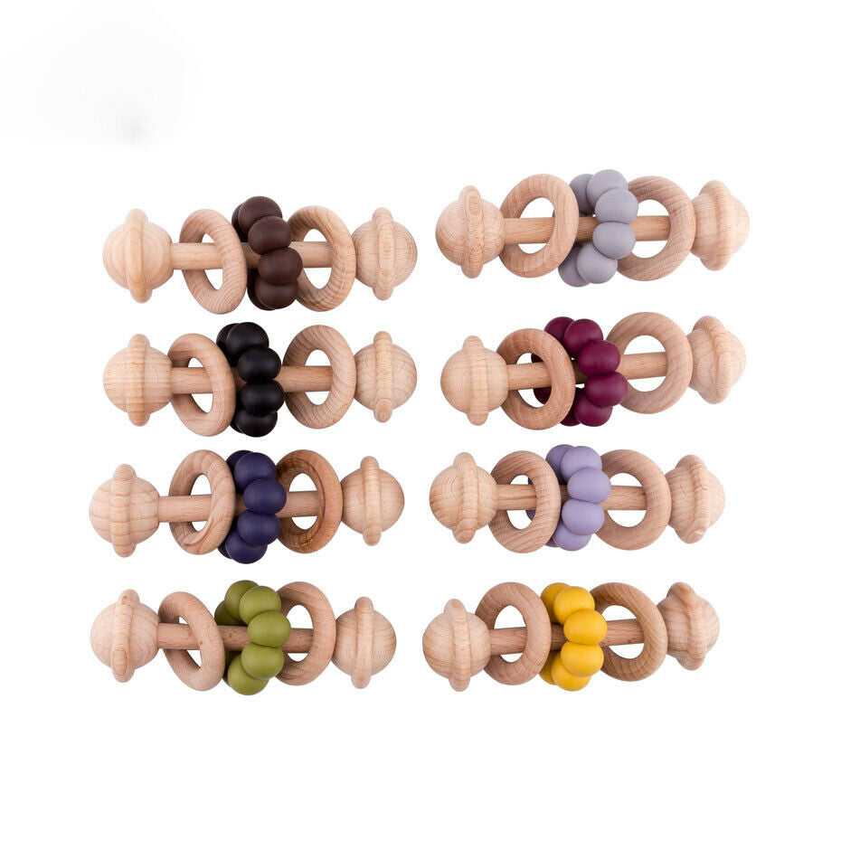 Baby Sensory  Beech Wooden Rattles