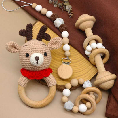 Crochet Elk - Rattles Set
