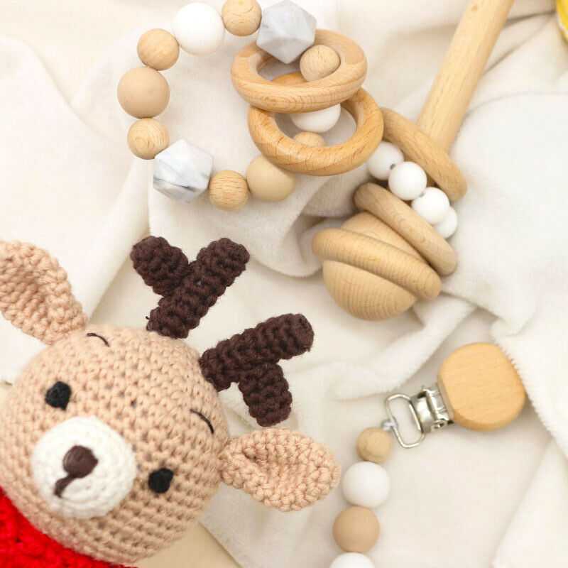 Crochet Elk - Rattles Set