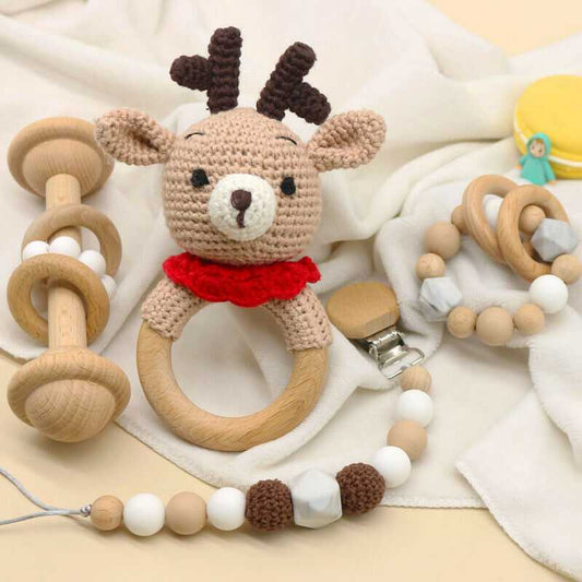 Crochet Elk - Rattles Set